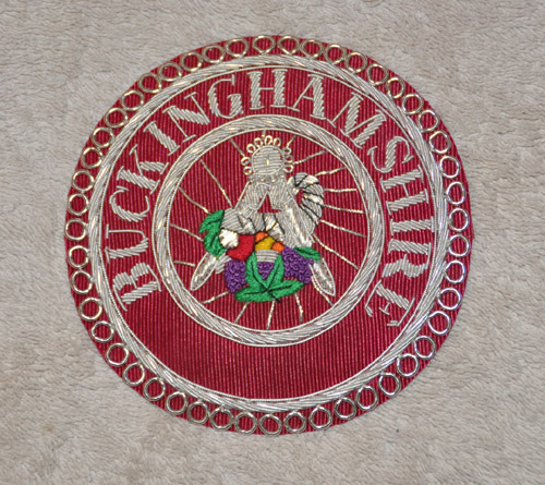 Craft Provincial Stewards Hand Embroidered Apron Badge - Magenta